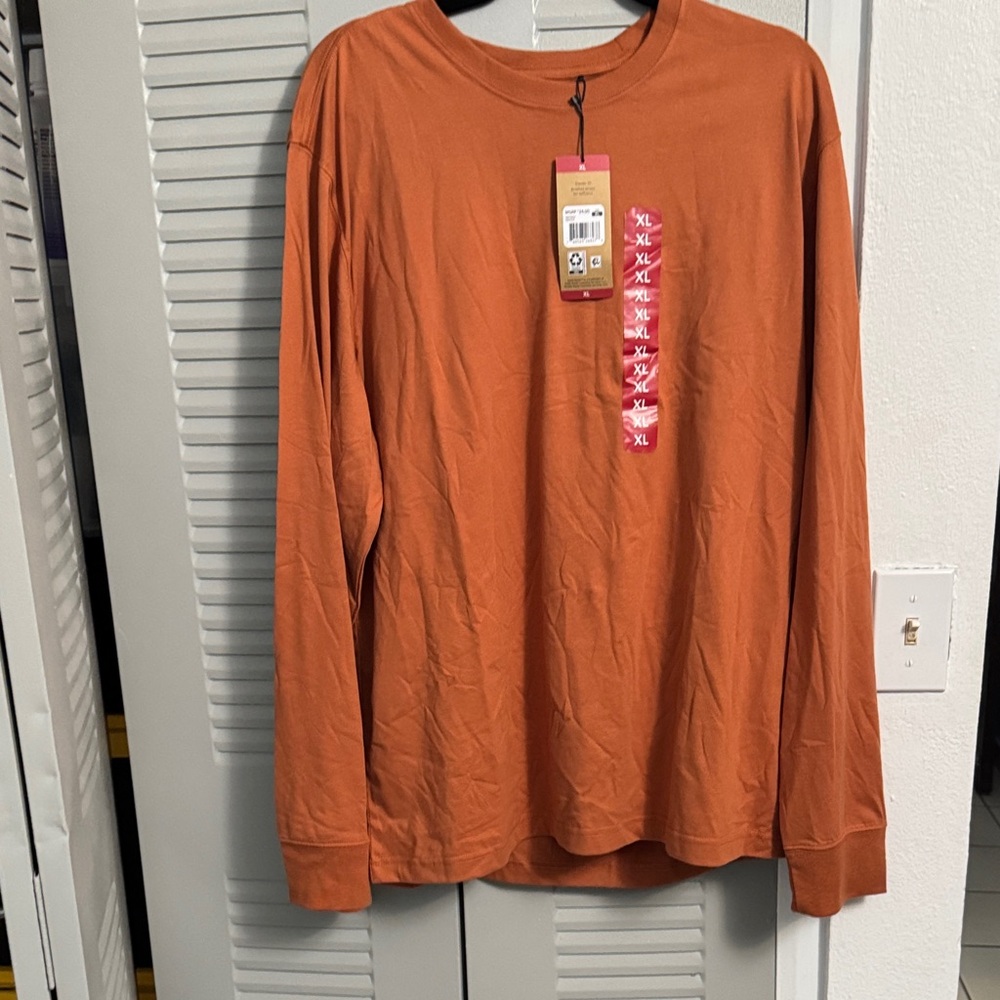 Eddie Bauer Men's Burnt Orange Long Sleeve Shirt
